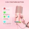 imageMaono DM30 Gaming Microphone Pink USB 3in1 Button Easy to Use Smooth Clear Sound Compatible with Windows Mac OS PS5 and PS4