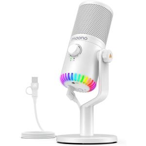 imageMAONO Gaming USB Microphone Programmable PC Computer Condenser Mic for Streaming Podcasting Recording Twitch YouTube Discord with RGB Lights Mute Gain Zero Latency Monitoring Volum DM30