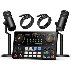 imageMAONO Podcast Equipment Bundle Audio Interface mixer with Dual XLR Input for Podcast Streaming  MaonoCaster E2 GEN2PD100MH700E2 Gen2C